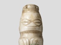 Ame Ste 1  Ame Ste 1, Westmexiko, Bundesstaat Guerrero, Mezcala, Klassische bis Postklassische Periode, ca. 200-1521 n. Chr., Figürchen, Stein, H 5 cm : Museumsfoto: Claus Cordes, Bestandskatalog Ethnologie
